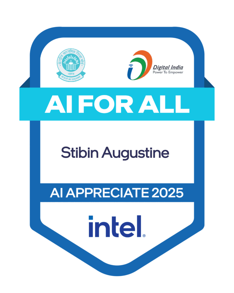 AI Appreciate 2025 — AI For All Badge — Stibin Augustine